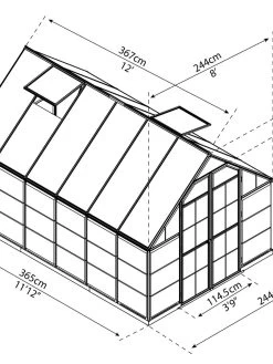 Canopia® By Palram Balance Greenhouse, 8' X 12' -Garden Care Shop 8588023 06V jpg