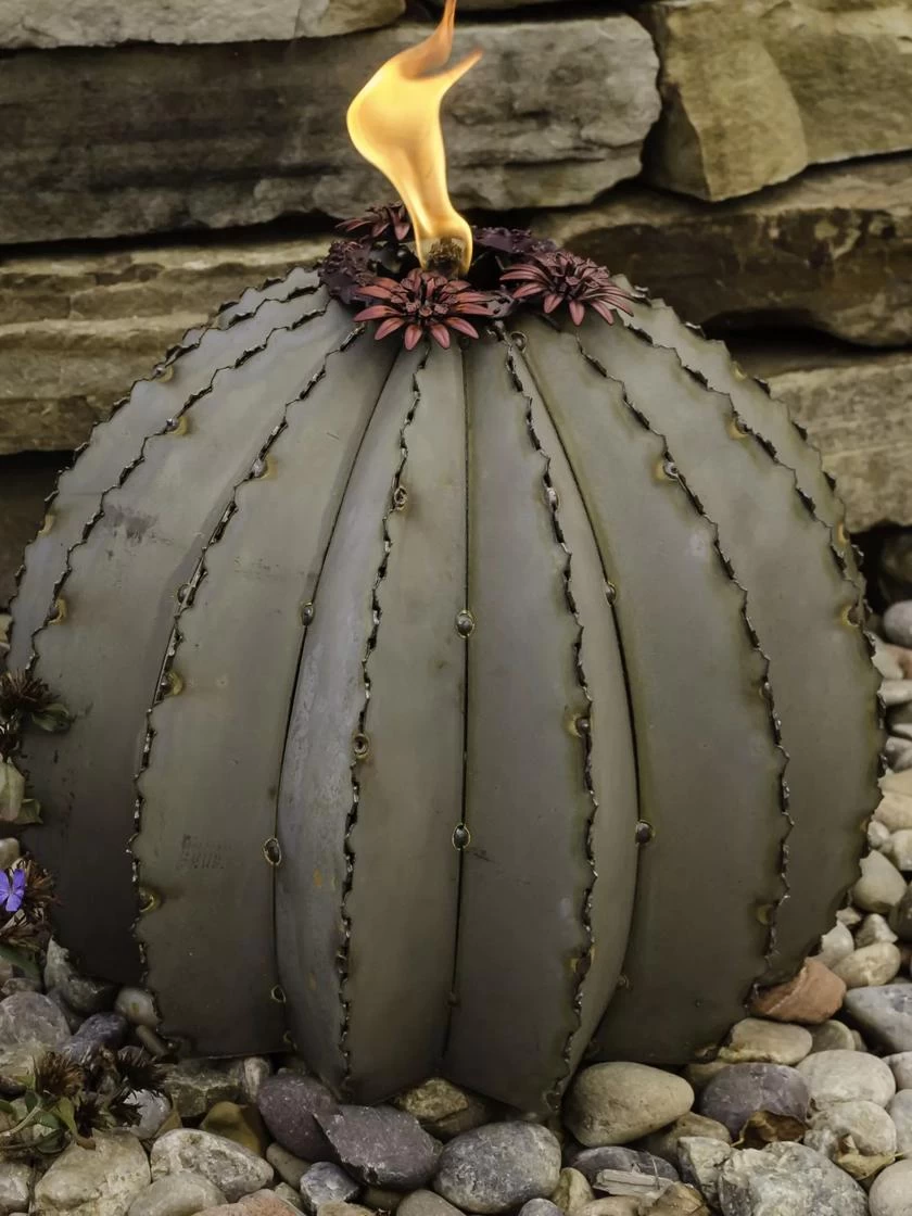Desert Steel Golden Barrel Cactus Torches 4 Desert Steel Golden Barrel Cactus Torches - Image 4