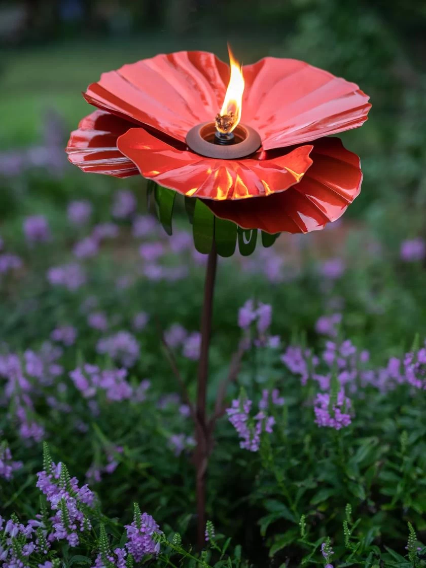 Desert Steel Poppy Garden Torch 1 Desert Steel Poppy Garden Torch