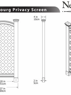 Luxembourg Vinyl Privacy Screen -Garden Care Shop 8593147 03V tif