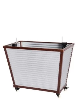 Tall Galvanized Self-Watering Trough Planter