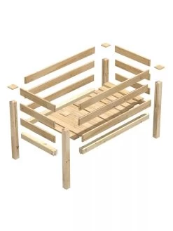 Elevated Cedar Garden Bed, 2' X 4' X 31" -Garden Care Shop 8596147 09V 3 4