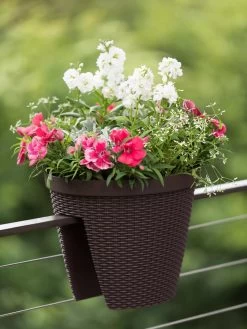 Weave Round Railing Planter, 11" -Garden Care Shop 8598370 8584 tif
