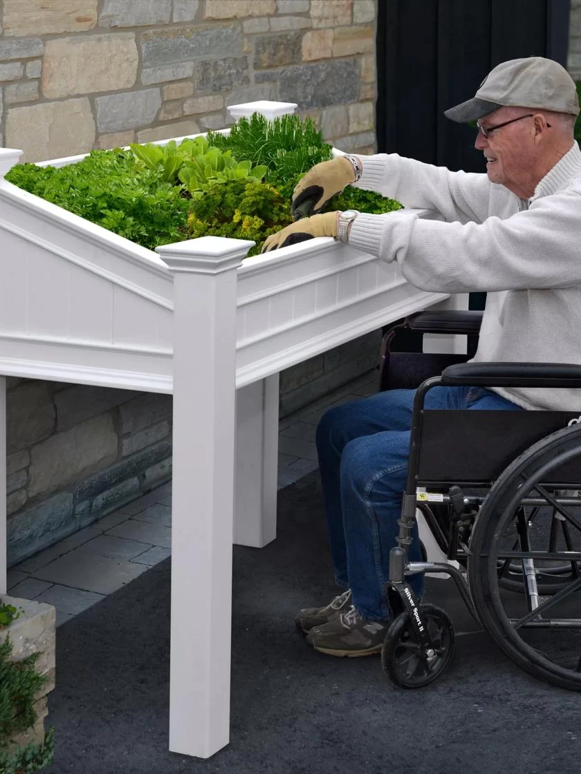 Liberty Accessible Vinyl Elevated Raised Garden 1 Liberty Accessible Vinyl Elevated Raised Garden