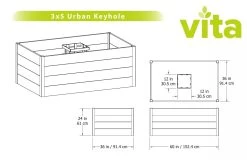 Urban Keyhole Garden 3' X 5' -Garden Care Shop 8599297 05V tif
