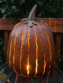 Desert Steel Pumpkin Luminary, Tall