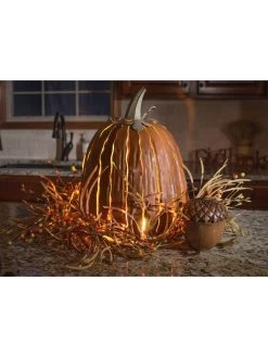 Desert Steel Pumpkin Luminary, Tall 18 Desert Steel Pumpkin Luminary, Tall -Garden Care Shop 8599559 03v