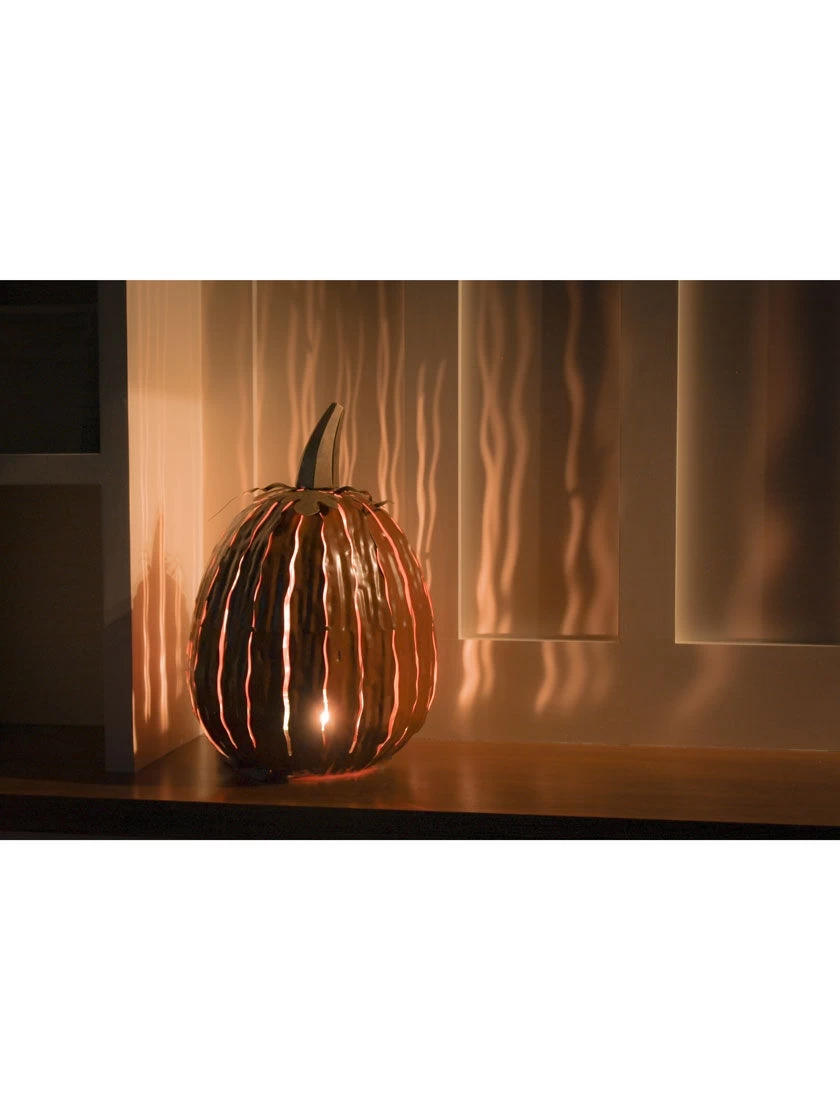 Desert Steel Pumpkin Luminary, Tall 6 Desert Steel Pumpkin Luminary, Tall - Image 6