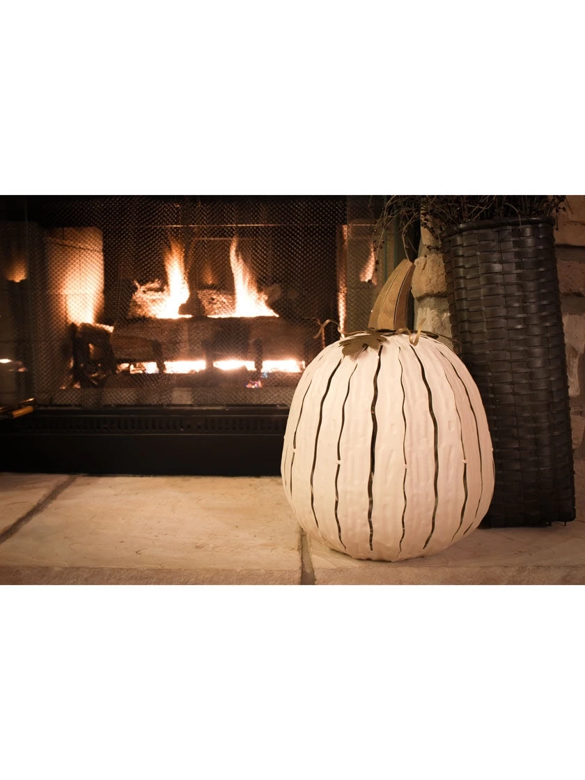 Desert Steel Pumpkin Luminary, Tall 7 Desert Steel Pumpkin Luminary, Tall - Image 7