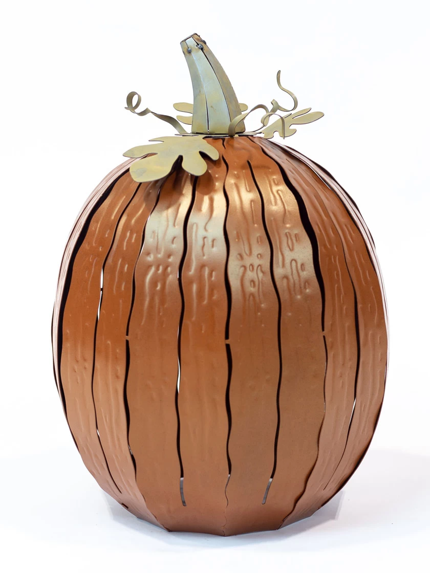 Desert Steel Pumpkin Luminary, Tall 10 Desert Steel Pumpkin Luminary, Tall - Image 10