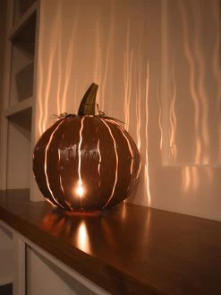 Desert Steel Pumpkin Luminary, Short
