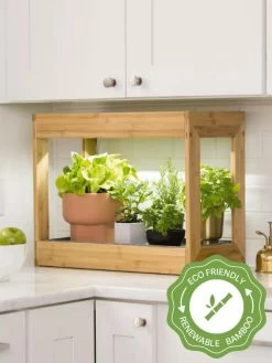 Best Seller 3 Bamboo Mini LED Grow Light Garden