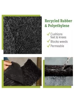 Recycled Rubber Mulch Edging, 12’ X 6” -Garden Care Shop 8599854 material GSC