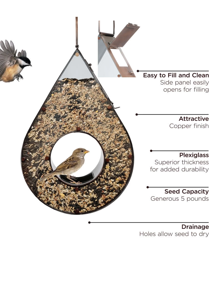 Teardrop Fly-Thru™ Bird Feeder 2 Teardrop Fly-Thru™ Bird Feeder - Image 2