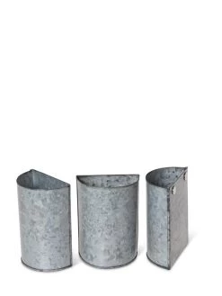 Mini Magnetic Galvanized Planter Pockets, Set Of 3 5 Mini Magnetic Galvanized Planter Pockets, Set Of 3 -Garden Care Shop 8609216 8714 tif