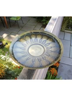 Achla Designs African Daisy Birdbath With Over-the-Rail Bracket -Garden Care Shop 8609295 03v