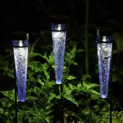 Achla Designs Solar Sparkle Cone With Stakes, Set Of 3 13 Achla Designs Solar Sparkle Cone With Stakes, Set Of 3 -Garden Care Shop 8609357LTBL 11V jpg