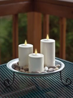 Outdoor LED Pillar Candles -Garden Care Shop 8609405 02v