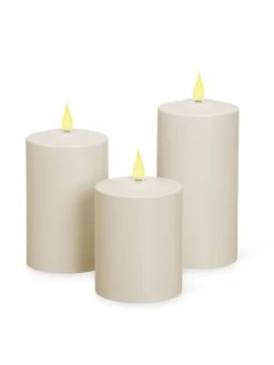Outdoor LED Pillar Candles -Garden Care Shop 8609405 05v