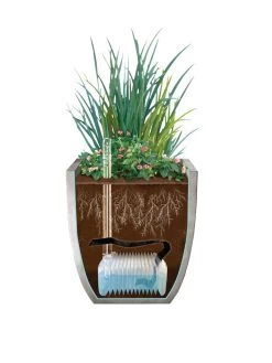 Self-Watering LavaStone® Modern Rectangle 9 Self-Watering LavaStone® Modern Rectangle -Garden Care Shop 8610250 SWInsert art 8inSq tif