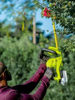 Sun Joe 24V-HT22-LTE 24-Volt ION+ Cordless Hedge Trimmer Kit | 22-Inch | W/ 2.0-Ah Battery And Charger -Garden Care Shop 8610657 08v