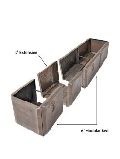 Corten Steel Modular Raised Bed, 2'x6' -Garden Care Shop 8610701 4010 tif