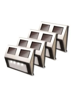 MAXSA® Solar-Powered Metal Deck Light, Set Of 4 15 MAXSA® Solar-Powered Metal Deck Light, Set Of 4 -Garden Care Shop 8611691 ss 04v