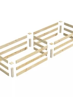 Pine Raised Garden Bed, 2' X 8' -Garden Care Shop 8612244 01V jpg