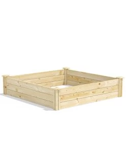 Pine Raised Garden Beds, 4'x4' -Garden Care Shop 8612250 03v