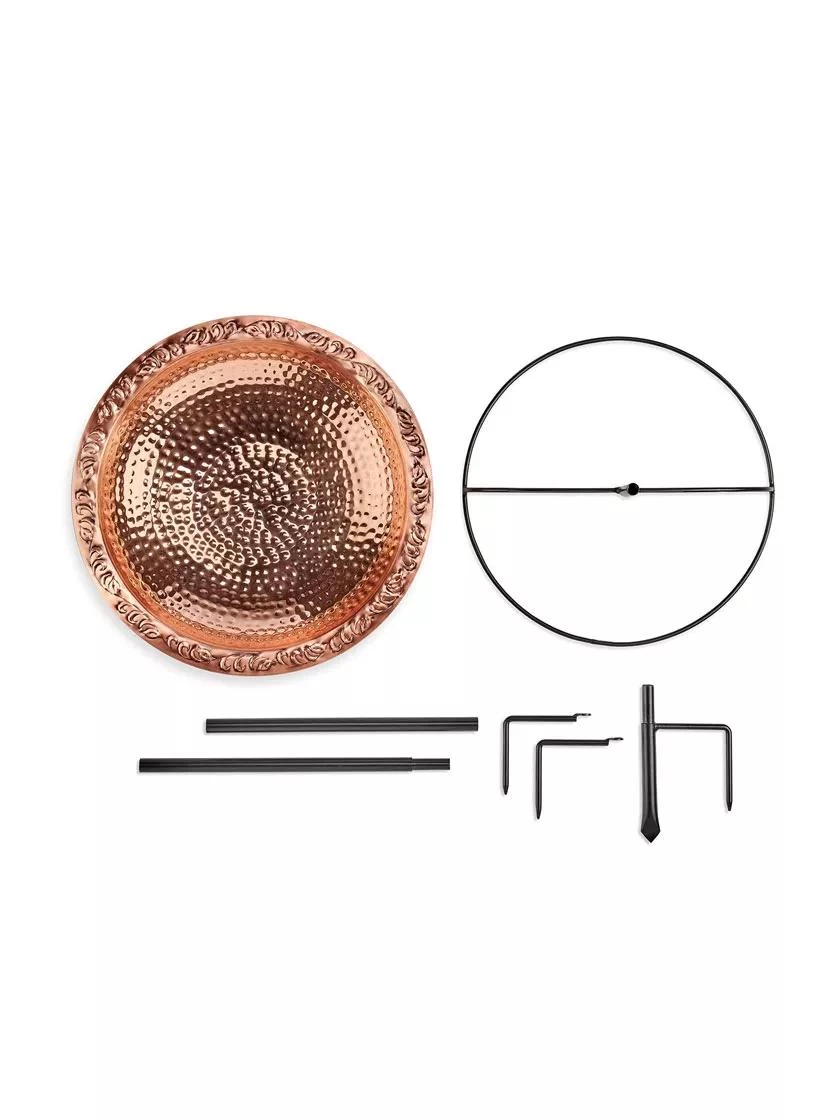 Copper Birdbath, 18" With Stake 3 Copper Birdbath, 18" With Stake - Image 3