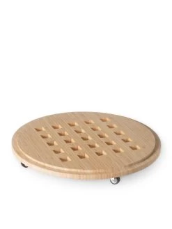 Bamboo Plant Caddy Round, 15.75" -Garden Care Shop 8612716 204 tif