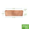Achla Designs Solid Copper Flower Box, Large
