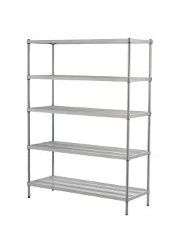 MeshWorks © 5 Tier Plant Shelving -Garden Care Shop 8613014 10v meshworks 5 tier plant shelf silver