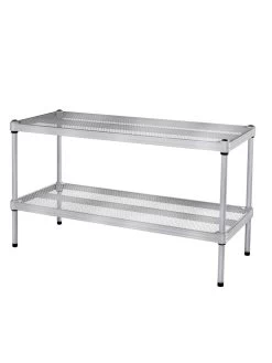 MeshWorks © Stacking Plant Shelves -Garden Care Shop 8613018 13v meshworks stacking plant shelves silver