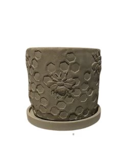 Concrete Honeycomb Bee Planter -Garden Care Shop 8613044 01v