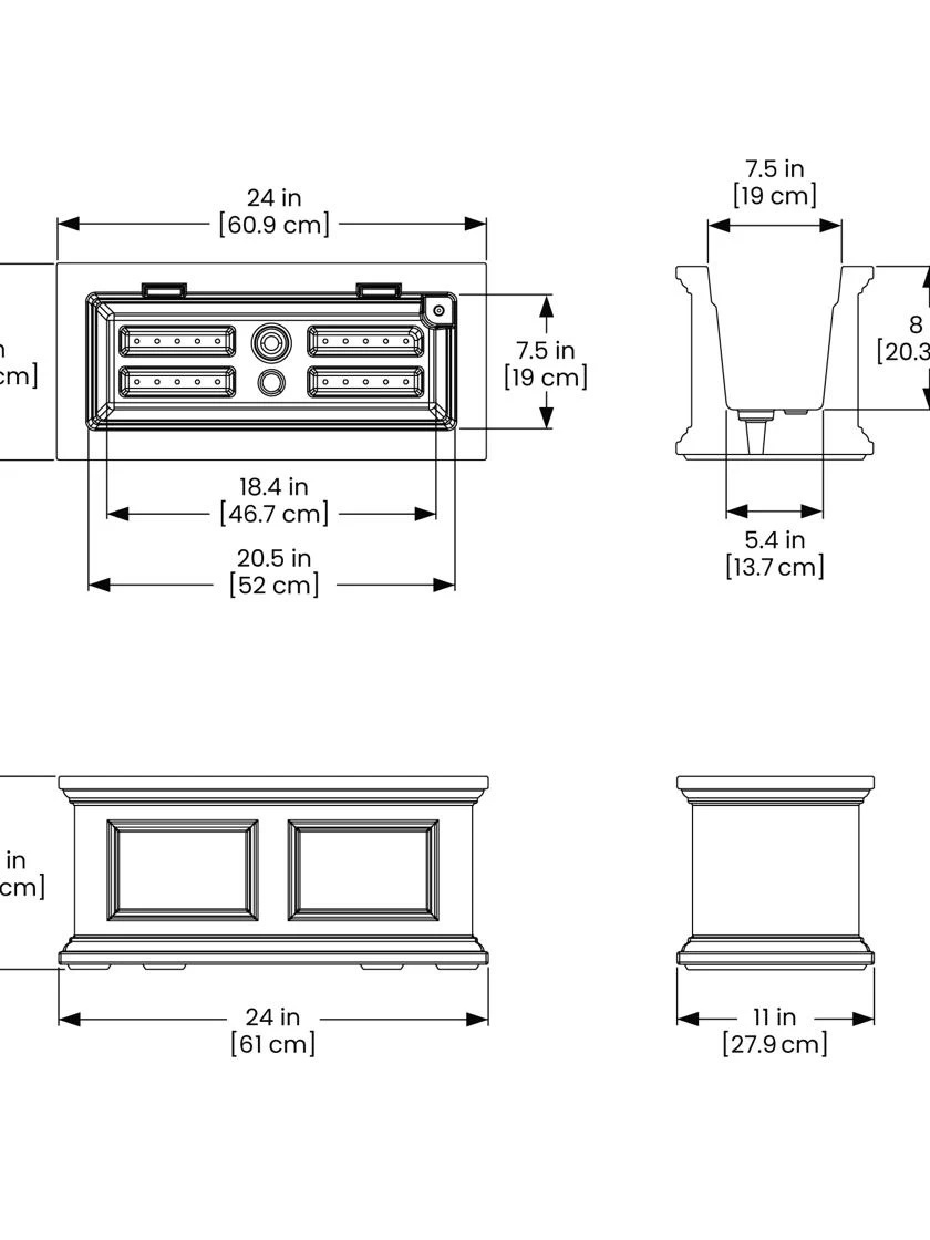 Fairfield Self-Watering Window Box, 2’ 9 Fairfield Self-Watering Window Box, 2’ - Image 9