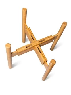 Adjustable Bamboo Plant Stand, Set Of 2 -Garden Care Shop 8613292 7079