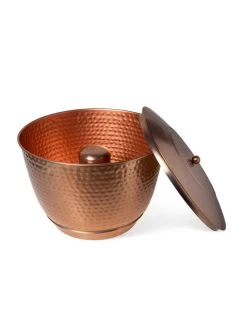 Hammered Copper Hose Pot With Lid -Garden Care Shop 8613311 5812