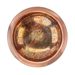 Pure Copper Bird Bath With Hand-Applied Fired Finish And Multipronged Garden Pole -Garden Care Shop 8613380 02v
