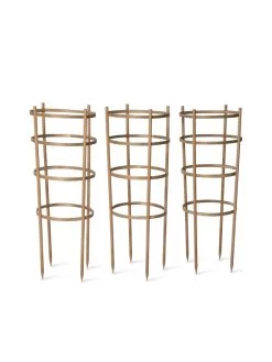 Bamboo Tomato Cages, Set Of 3 -Garden Care Shop 8613426 4679 bamboo tomato cages 3