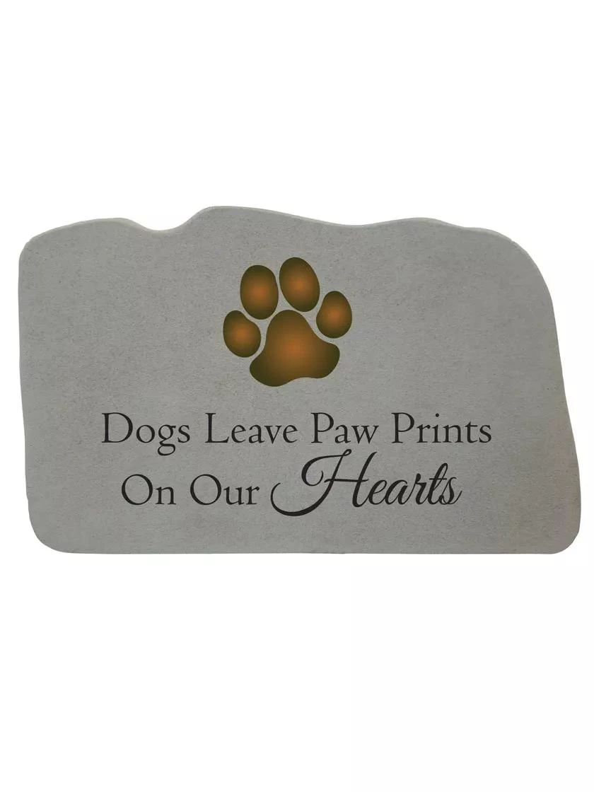 Dogs Leave Paw Prints Memorial Stone 1 Dogs Leave Paw Prints Memorial Stone