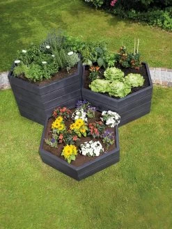 Modular Hexagon Raised Bed Kit, 28.5" -Garden Care Shop 8614244 04V 1