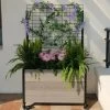 Mobile Deep Trough Planter With Trellis